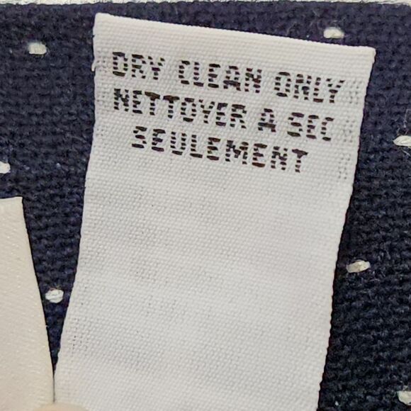 Anne Klein II Vintage 90s Wool Shorts Pleated Navy/White Dashes Women's Size 10 - Picture 10 of 13